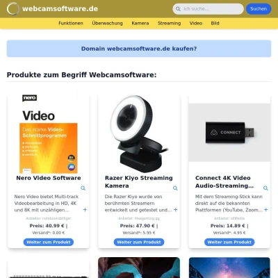 Screenshot webcamsoftware.de