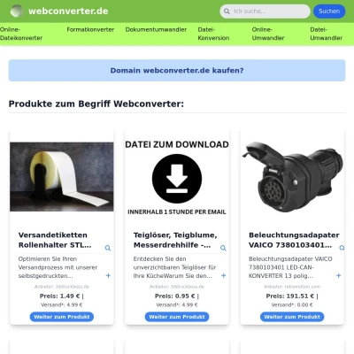 Screenshot webconverter.de