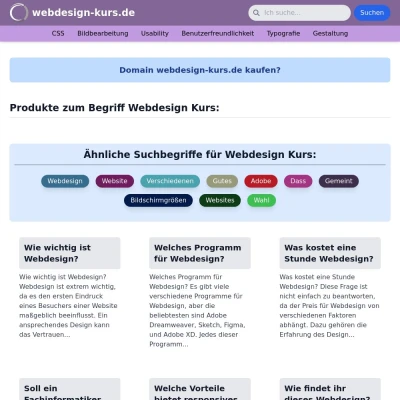 Screenshot webdesign-kurs.de