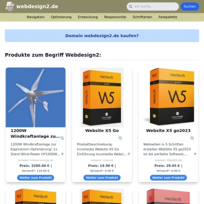 Screenshot webdesign2.de