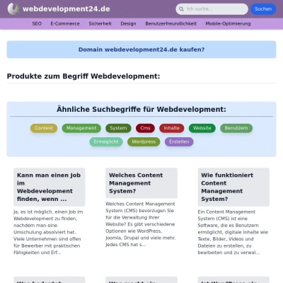 Screenshot webdevelopment24.de