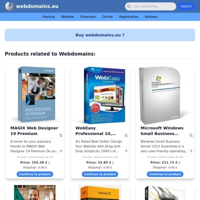 Screenshot webdomains.eu