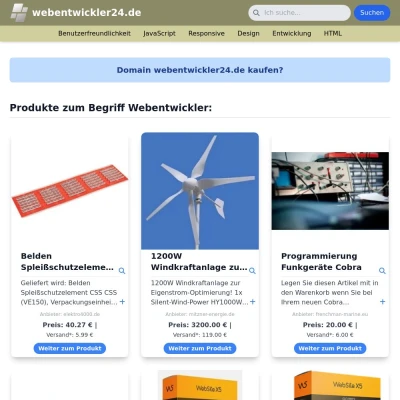 Screenshot webentwickler24.de