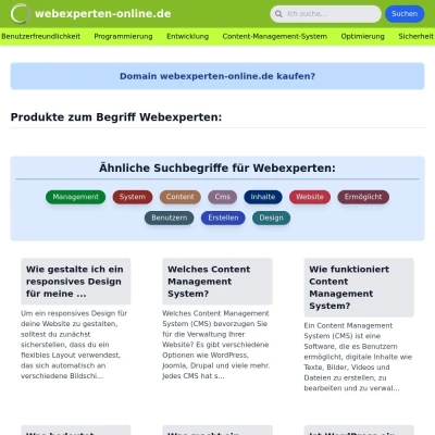 Screenshot webexperten-online.de