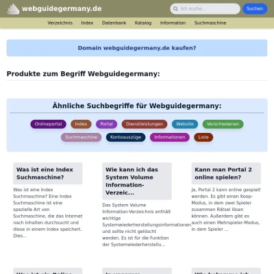 Screenshot webguidegermany.de