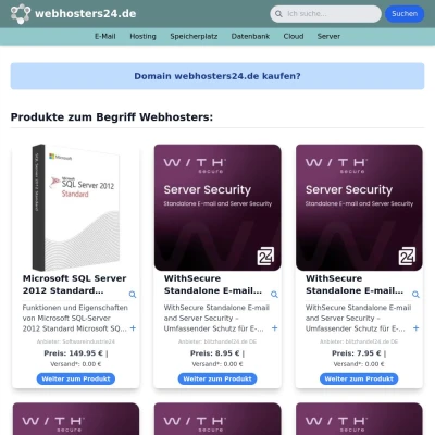 Screenshot webhosters24.de