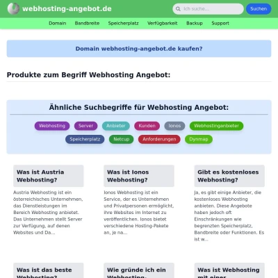 Screenshot webhosting-angebot.de