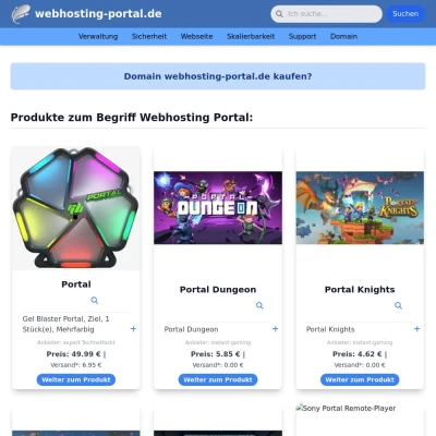 Screenshot webhosting-portal.de