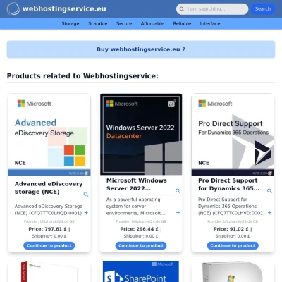 Screenshot webhostingservice.eu