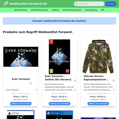 Screenshot webhostlist-forward.de