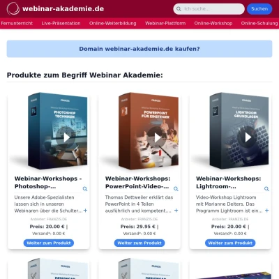 Screenshot webinar-akademie.de