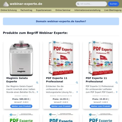 Screenshot webinar-experte.de