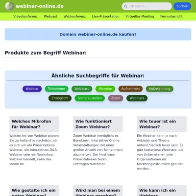 Screenshot webinar-online.de