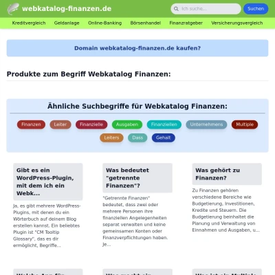 Screenshot webkatalog-finanzen.de