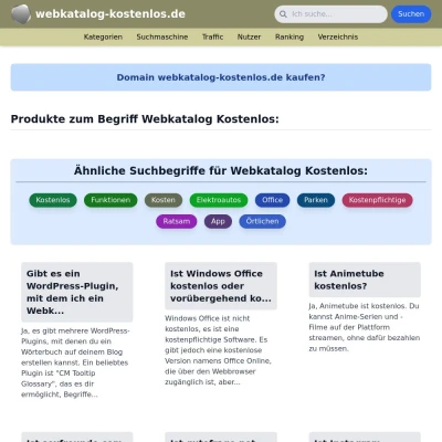 Screenshot webkatalog-kostenlos.de