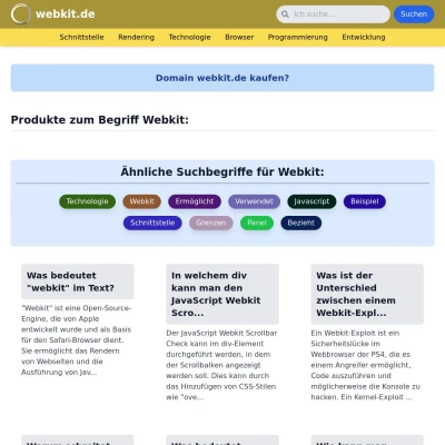 Screenshot webkit.de