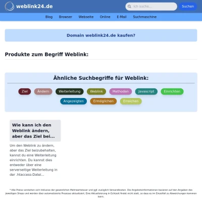 Screenshot weblink24.de