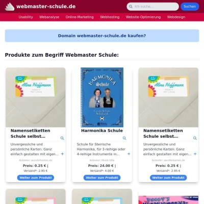 Screenshot webmaster-schule.de