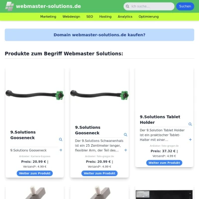 Screenshot webmaster-solutions.de