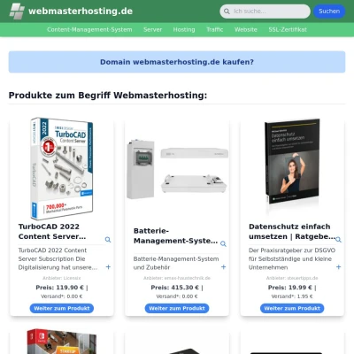 Screenshot webmasterhosting.de