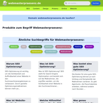 Screenshot webmasterpraesenz.de