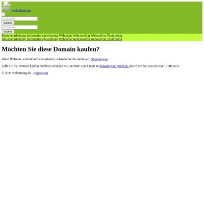 Screenshot webmining.de