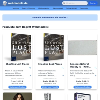 Screenshot webmodels.de