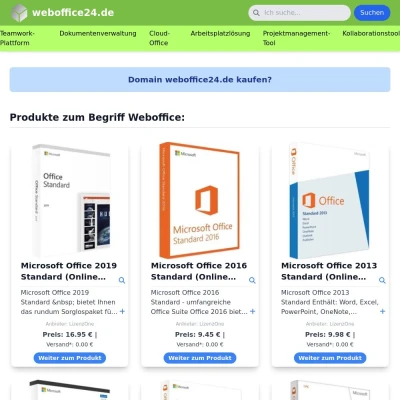 Screenshot weboffice24.de
