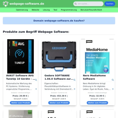Screenshot webpage-software.de