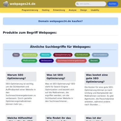 Screenshot webpages24.de