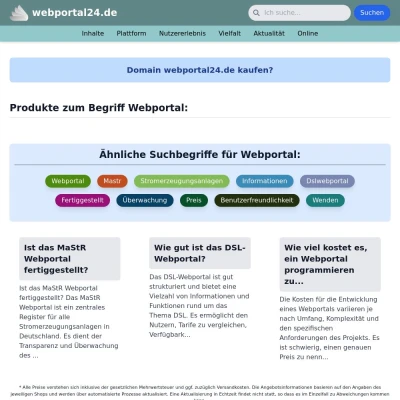 Screenshot webportal24.de