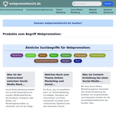 Screenshot webpromotion24.de