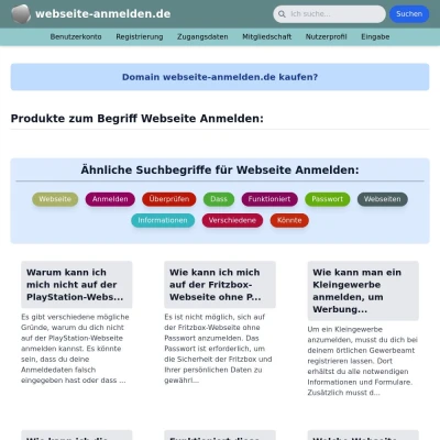 Screenshot webseite-anmelden.de