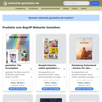 Screenshot webseite-gestalten.de