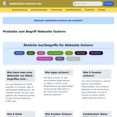 Screenshot webseite-sichern.de