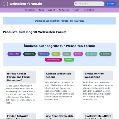 Screenshot webseiten-forum.de