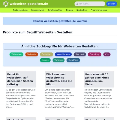 Screenshot webseiten-gestalten.de