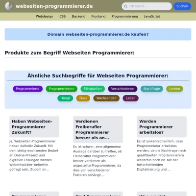 Screenshot webseiten-programmierer.de