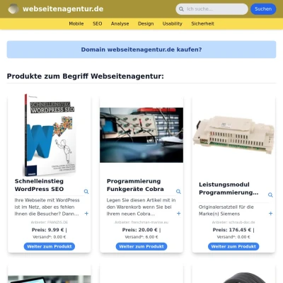 Screenshot webseitenagentur.de