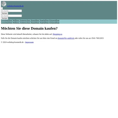 Screenshot webshop-kosmetik.de