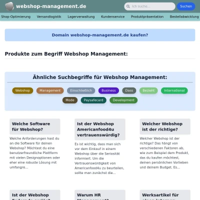 Screenshot webshop-management.de