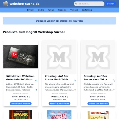 Screenshot webshop-suche.de