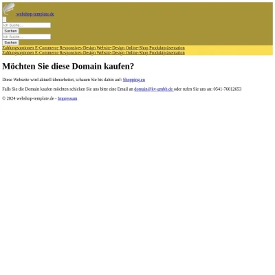 Screenshot webshop-template.de