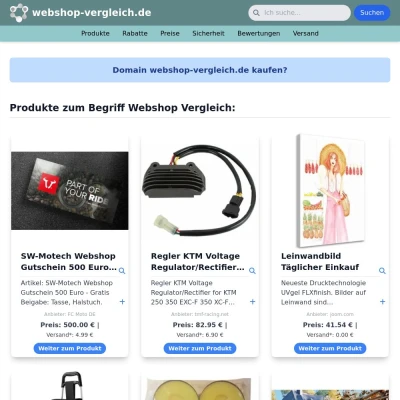 Screenshot webshop-vergleich.de