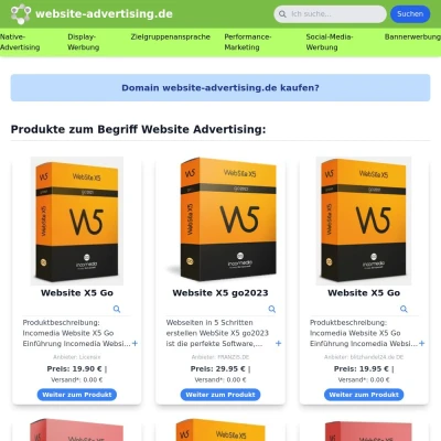 Screenshot website-advertising.de