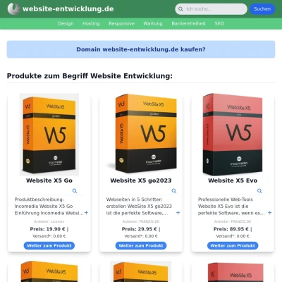 Screenshot website-entwicklung.de