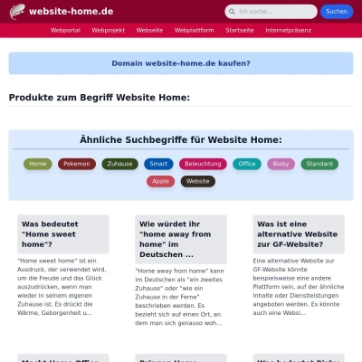 Screenshot website-home.de