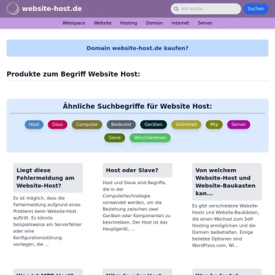 Screenshot website-host.de