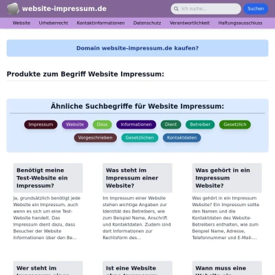 Screenshot website-impressum.de