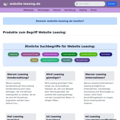 Screenshot website-leasing.de